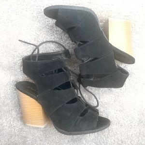 Qupid Shoes - Qupid Suede Lace Up Block Heels Qupid Shoes - Qupid Suede Lace Up Block Heels